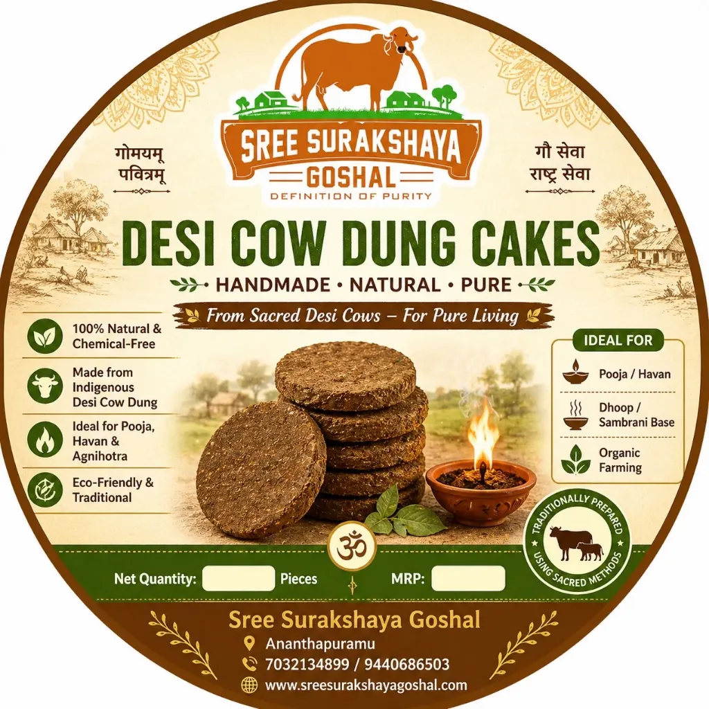 Desi Cow Dung cake - 10 No's Pack
